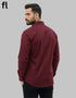 Maroon Chambray Casual Shirt
